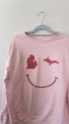 Michigan Wink Pink Crewneck