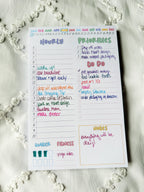 Daily Time Block Notepad