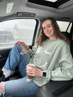 Michigan Wink Sage Crewneck